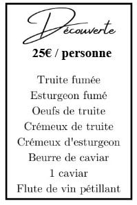 Menu découverte 25€